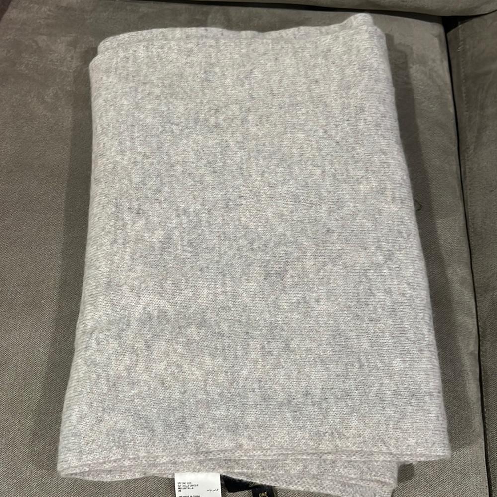 Charter Club Cashmere Oversized Grey Scarf